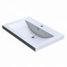 Lavoar EGO 01, Alb, lucios, dimensiuni: 60, 76 sau 100 cm, montaj incastrat, compozit marmura, cu gaura baterie Lavoar EGO 01, Alb, lucios, dimensiuni: 60, 76 sau 100 cm, montaj incastrat, compozit marmura, cu gaura baterie