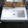 Lavoar EGO 01, Alb, lucios, dimensiuni: 60, 76 sau 100 cm, montaj incastrat, compozit marmura, cu gaura baterie Lavoar EGO 01, Alb, lucios, dimensiuni: 60, 76 sau 100 cm, montaj incastrat, compozit marmura, cu gaura baterie