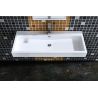 Lavoar EGO 06, Alb, lucios, dimensiuni: 76 sau 100 cm, montaj pe blat sau suspendat, compozit marmura, cu gaura baterie Lavoar EGO 06, Alb, lucios, dimensiuni: 76 sau 100 cm, montaj pe blat sau suspendat, compozit marmura, cu gaura baterie