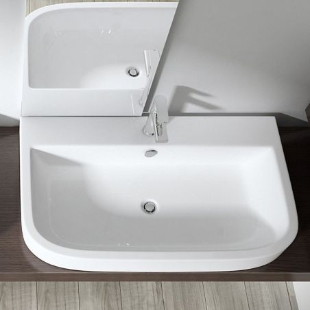 Lavoar EGO 5021, Alb, lucios, 80x48 cm, montaj pe blat sau suspendat, ceramica sanitara