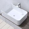 Lavoar EGO 105, Alb, lucios, 58x38 cm, montaj pe blat, ceramica sanitara