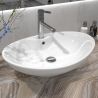 Lavoar REA ROS 2, Alb, lucios, 59x38 cm, montaj pe blat, ceramica sanitara, gaura baterie