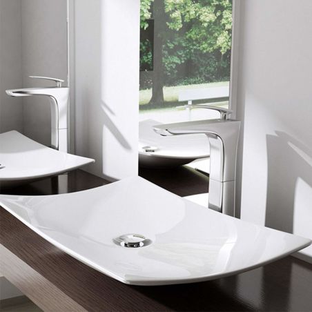 Lavoar EGO 5096, Alb, lucios, 60x40 cm, montaj pe blat, ceramica sanitara Lavoar EGO 5096, Alb, lucios, 60x40 cm, montaj pe blat, ceramica sanitara