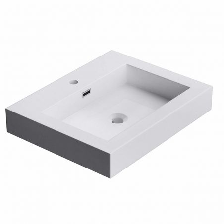 Lavoar EGO 18, Alb, lucios, montaj suspendat sau incastrat, dimensiuni: 60, 73, 90 sau 100 cm, compozit marmura Lavoar EGO 18, Alb, lucios, montaj suspendat sau incastrat, dimensiuni: 60, 73, 90 sau 100 cm, compozit marmura