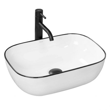 Lavoar EGO Marbel,montaj pe blat, 45,5x32,5 cm, ceramica sanitara