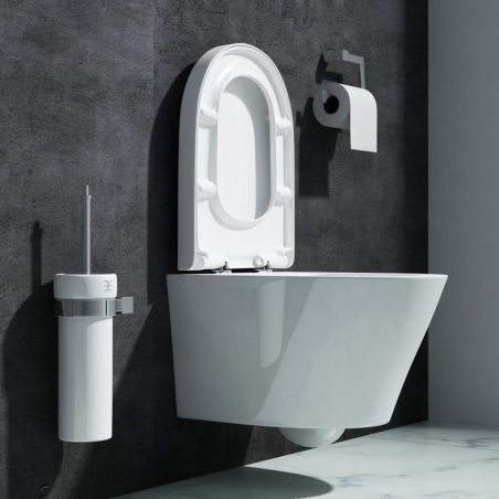 Vas Wc EGO-108, Alb, suspendat, capac Duroplast inclus, 52x36 cm