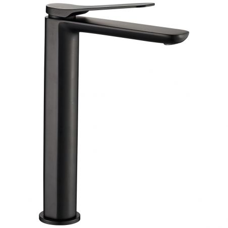 Baterie lavoar EGO Creek High, montaj pe blat, perlator, finisaj Negru mat