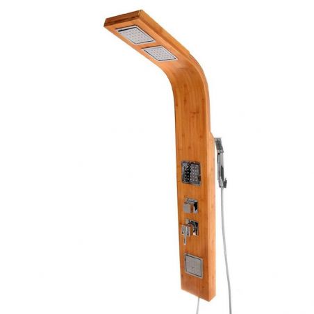 Panel dus 9307, design modern, din lemn de bambus, 3 functii:dus tip ploaie, dus de mana si hidromasaj