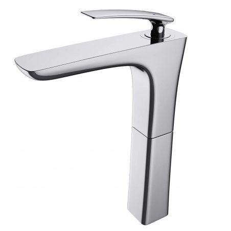 Baterie lavoar 1298F, montaj pe blat, finisaj crom, perlator aer, design deosebit
