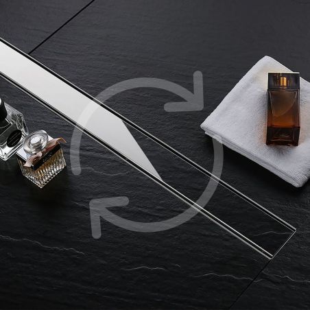Rigola scurgere dus, Pure, dimensiuni intre 50-100 cm, 2 Fete, inox inoxidabil