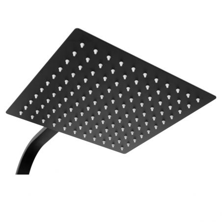 Sistem complet de dus REA-Milan, baterie termostatata, ploaie de dus 25x25cm, finisaj negru mat