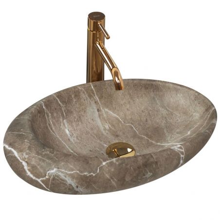 Lavoar  Roxy B Stone NATURE, 48x30 cm, montaj pe blat, ceramica sanitara