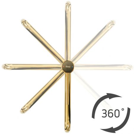Baterie lavoar EGO Lugano Gold Slim High, montaj pe blat, perlator, cap rotativ 360 grade, finisaj gold lucios
