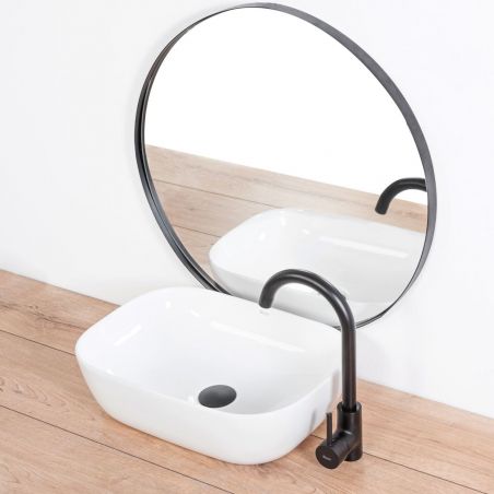 Baterie bucatarie TALISA,  finisaj negru, rotativa 360°, aerator