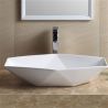 Lavoar hexagonal REA VEGA, Alb, lucios, 64x42cm, montaj pe blat, ceramica sanitara