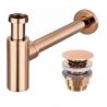 Sifon de scurgere universal+ ventil klik-klak, sistem Push-up, finisaj Rose Gold Sifon de scurgere universal+ ventil klik-klak, sistem Push-up, finisaj Rose Gold