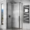 Cabina EGO-DIAMOND BLACK MAT, 80x80 cm, 90x90 cm si 100x100 cm, sticla securizata 6mm transparenta, usa Batanta Cabina EGO-DIAMOND BLACK MAT, 80x80 cm, 90x90 cm si 100x100 cm, sticla securizata 6mm transparenta, usa Batanta