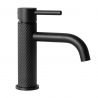 Baterie lavoar REA Gusto Two Low, montaj pe lavoar, perlator, finisaj Negru Mat