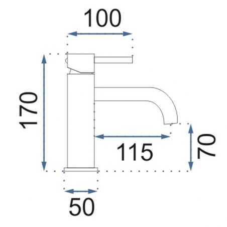 Baterie lavoar REA Gusto Two Low, montaj pe lavoar, perlator, finisaj Negru Mat