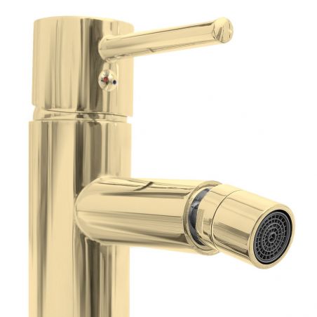 Baterie bideu REA-Tess L. Gold, finisaj auriu, perlator