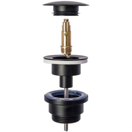 Ventil Universal klik-klak Old Black, actionare push-up, finisaj negru mat