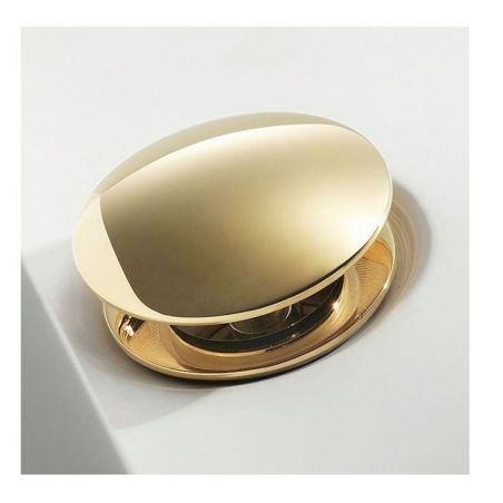 Ventil Universal klik-klak L.Gold, actionare push-up, finisaj auriu