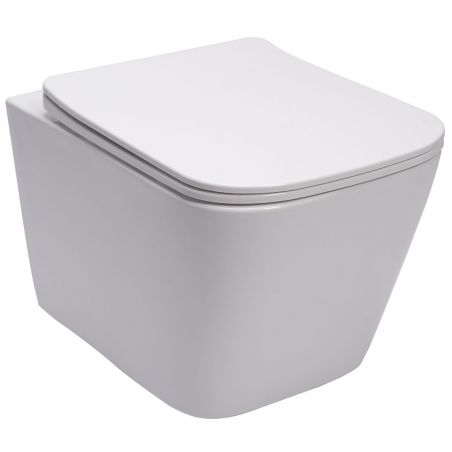 Vas wc EGO-Raul, suspendat, Rimless-fara bordura, capac Duroplast inclus, 49x33.5 cm Vas wc EGO-Raul, suspendat, Rimless-fara bordura, capac Duroplast inclus, 49x33.5 cm