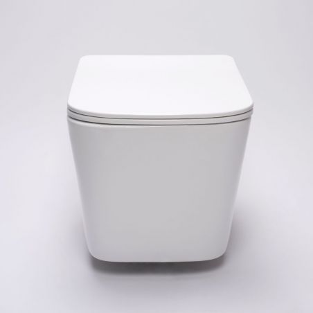 Vas wc EGO-Raul, suspendat, Rimless-fara bordura, capac Duroplast inclus, 49x33.5 cm Vas wc EGO-Raul, suspendat, Rimless-fara bordura, capac Duroplast inclus, 49x33.5 cm