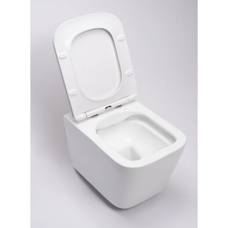 Vas wc EGO-Raul, suspendat, Rimless-fara bordura, capac Duroplast inclus, 49x33.5 cm Vas wc EGO-Raul, suspendat, Rimless-fara bordura, capac Duroplast inclus, 49x33.5 cm