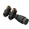 Set robinet, cap termostatic cu ventil, 5 trepte reglabile, tur-retur Set robinet, cap termostatic cu ventil, 5 trepte reglabile, tur-retur