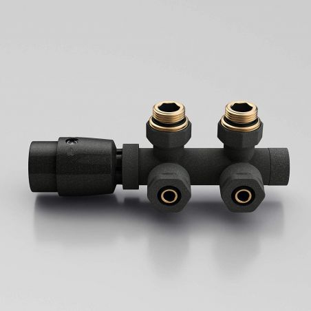 Set robinet, cap termostatic cu ventil, alama, 5 trepte reglabile, tur-retur