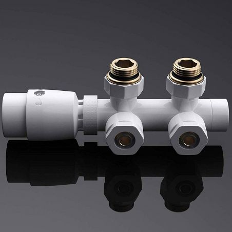 Set robinet, cap termostatic cu ventil, alama, 5 trepte reglabile, tur-retur