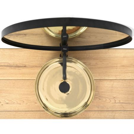 Lavoar EGO Sami, Auriu, lucios, 36x36 cm, montaj pe blat, ceramica sanitara