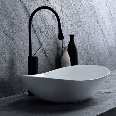 Lavoar EGO Royal 60, Alb, lucios, 60.5x36 cm, montaj pe blat, ceramica sanitara