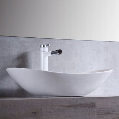 Lavoar EGO Royal 60, Alb, lucios, 60.5x36 cm, montaj pe blat, ceramica sanitara