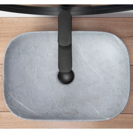 Lavoar EGO Livia, Gri, mat, finisaj piatra, 46.5x33.5 cm, montaj pe blat, ceramica sanitara Lavoar EGO Livia, Gri, mat, finisaj piatra, 46.5x33.5 cm, montaj pe blat, ceramica sanitara