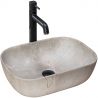 Lavoar EGO Livia Beige Nature, Bej, mat, finisaj piatra, 46.5x33.5 cm, montaj pe blat, ceramica sanitara Lavoar EGO Livia Beige Nature, Bej, mat, finisaj piatra, 46.5x33.5 cm, montaj pe blat, ceramica sanitara