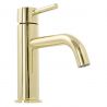 Baterie lavoar REA-Lungo Low, montaj pe lavoar, perlator, finisaj L.Gold