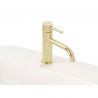 Baterie lavoar REA-Lungo Low, montaj pe lavoar, perlator, finisaj L.Gold