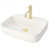 Baterie lavoar REA-Lungo Low, montaj pe lavoar, perlator, finisaj L.Gold