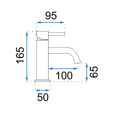 Baterie lavoar REA-Lungo Low, montaj pe lavoar, perlator, finisaj L.Gold