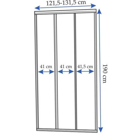 Usa dus culisanta Alex, latime 120, 130 sau 10 cm, din 3 elemente culisante, sticla securizata