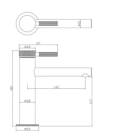 Baterie lavoar EGO-Tiona Chrome, montaj pe lavoar, finisaj Crom, perlator aer, design deosebit