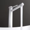 Baterie lavoar EGO-Tiona White High, montaj pe blat, finisaj Alb Mat, perlator aer, design deosebit Baterie lavoar EGO-Tiona White High, montaj pe blat, finisaj Alb Mat, perlator aer, design deosebit
