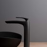 Baterie lavoar EGO-Brandi Black, montaj pe blat, finisaj Negru Mat, perlator aer, design deosebit