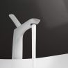 Baterie lavoar EGO-Brandi White, montaj pe blat, finisaj Alb Mat, perlator aer, design deosebit