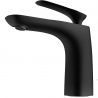 Baterie lavoar EGO-Brandi Black Low, montaj pe lavoar, finisaj Negru Mat, perlator aer, design deosebit