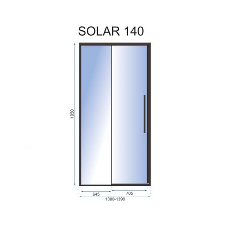 Usa de dus, EGO-SOL Black Mat, 90 - 150 cm, Glisanta, Sticla securizata transparenta 6mm Usa de dus, EGO-SOL Black Mat, 90 - 150 cm, Glisanta, Sticla securizata transparenta 6mm
