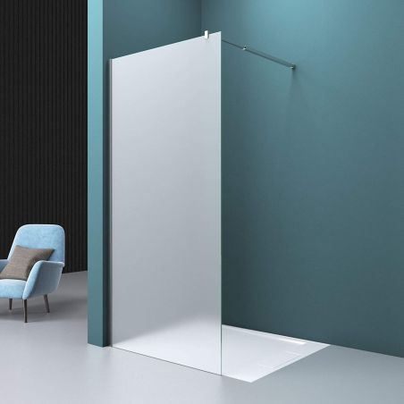 Perete dus Walk-In, EGO-01VS, sticla securizata Mata 8 sau 10 mm, 100, 120 sau 140 cm, Lotus Efect, Dimensiuni la alegere