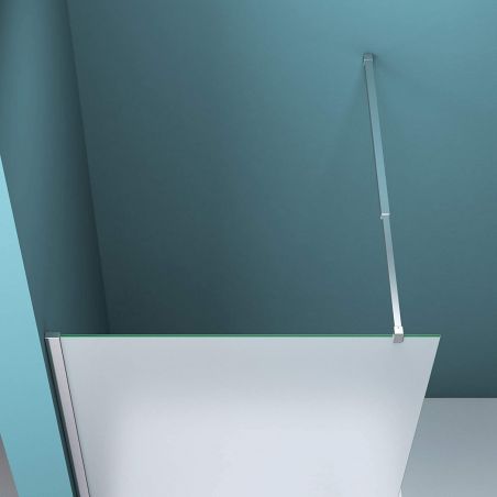 Perete dus Walk-In, EGO-01VS, sticla securizata Mata 8 sau 10 mm, 100, 120 sau 140 cm, Lotus Efect, Dimensiuni la alegere